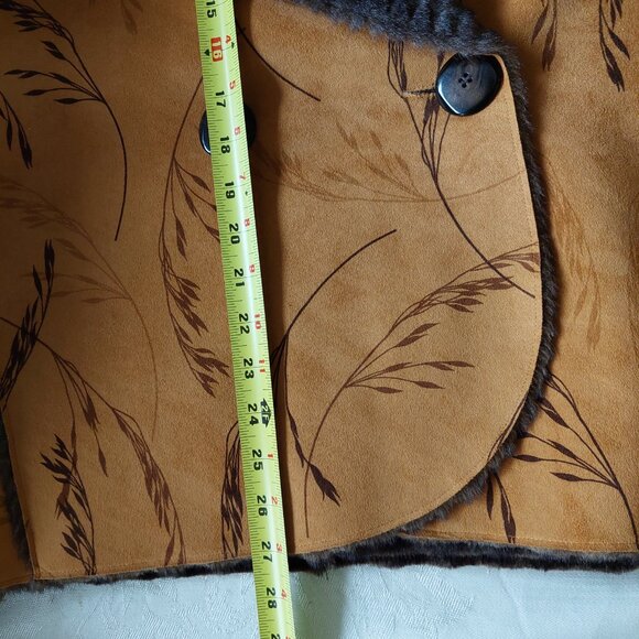 Robert Kitchen Printed Suede Canada Designer Jacket, Size XL - Picture 10 of 11